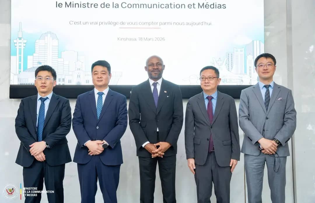Modernisation des médias : échange stratégique entre le ministre Patrick Muyaya et Huawei RDC